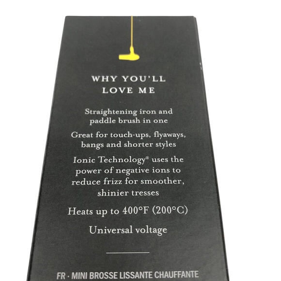 Drybar The Baby Brush Crush Heated Straightening Brush Travel Hair Straightener - Picture 9 of 10